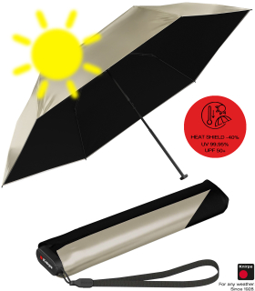 Knirps Taschenschirm US.050 Ultra Light Slim Manual mit UV- und Hitzeschutz - Metallic