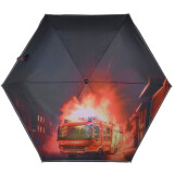 Knirps Kinder-Taschenschirm 4Kids reflective mit Reflexborte - Feuerwehr