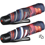 Knirps Kinder-Taschenschirm 4Kids reflective mit Reflexborte - Feuerwehr