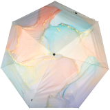 Knirps Taschenschirm Slim Duomatic Auf-Zu-Automatik mit UV- und Hitzeschutz - Gold Heatshield - Marbled