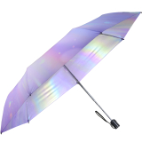Knirps Taschenschirm Slim Duomatic Auf-Zu-Automatik mit UV- und Hitzeschutz mit irisierender Beschichtung - Shine