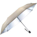 Knirps Taschenschirm Slim Duomatic Auf-Zu-Automatik mit UV- und Hitzeschutz - Silver Heatshield - Beige