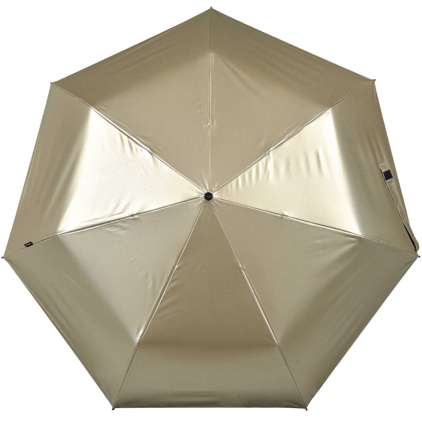 Knirps Taschenschirm Slim Duomatic Auf-Zu-Automatik mit UV- und Hitzeschutz - Black Heatshield - Metallic