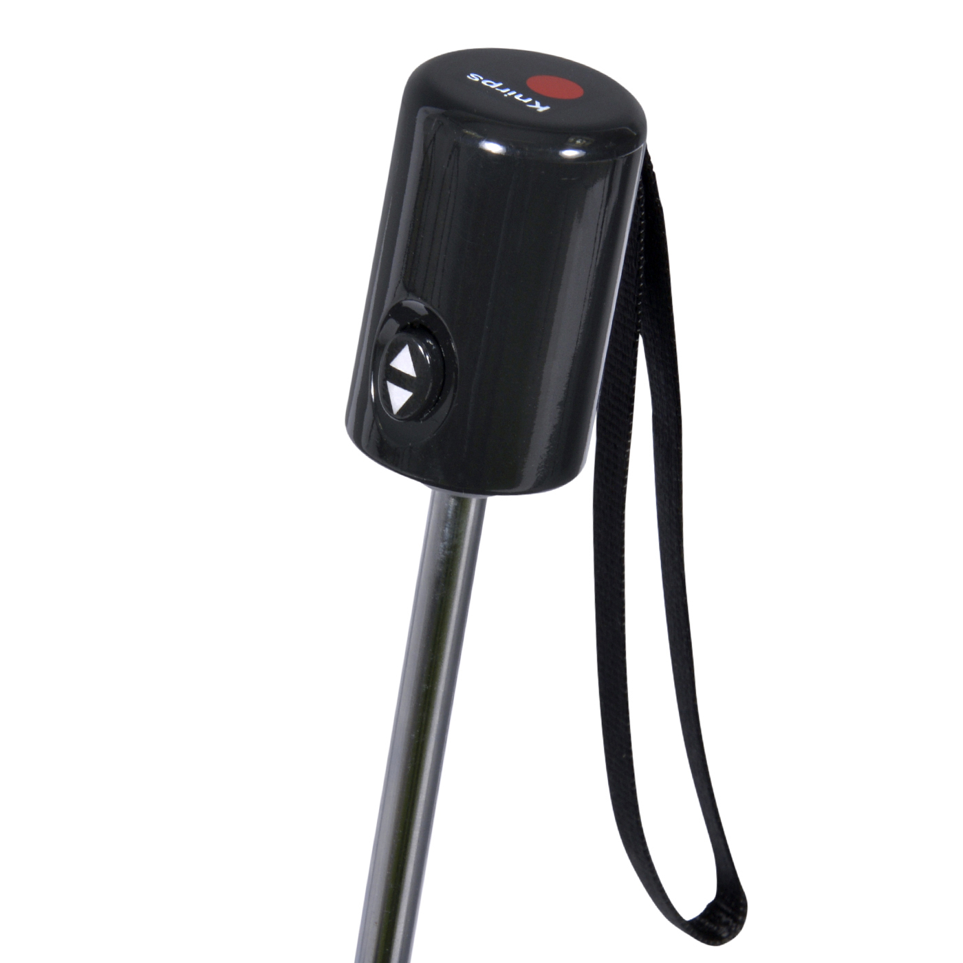 Knirps Taschenschirm Slim Duomatic Auf-Zu-Automatik mit UV- und Hitzeschutz - Black Heatshield - Metallic