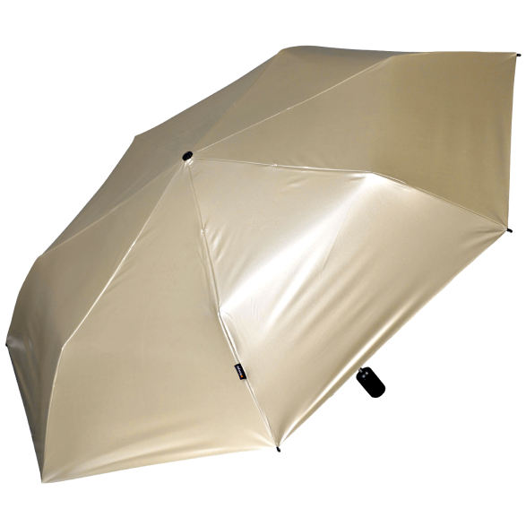 Knirps Taschenschirm Slim Duomatic Auf-Zu-Automatik mit UV- und Hitzeschutz - Black Heatshield - Metallic