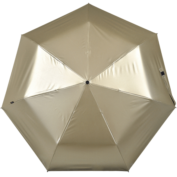 Knirps Taschenschirm Slim Duomatic Auf-Zu-Automatik mit UV- und Hitzeschutz - Black Heatshield - Metallic