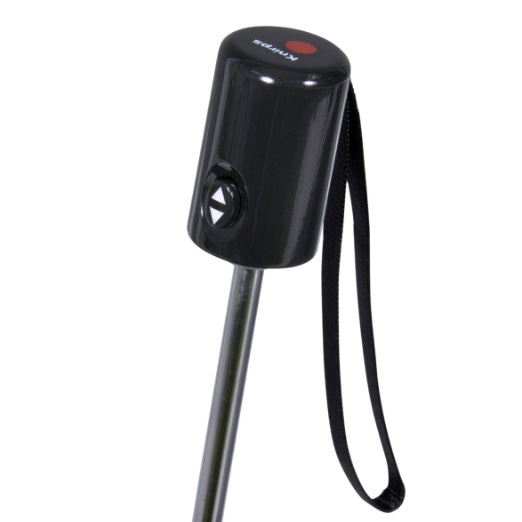 Knirps Taschenschirm Slim Duomatic Auf-Zu-Automatik mit UV- und Hitzeschutz - Black Heatshield - Metallic