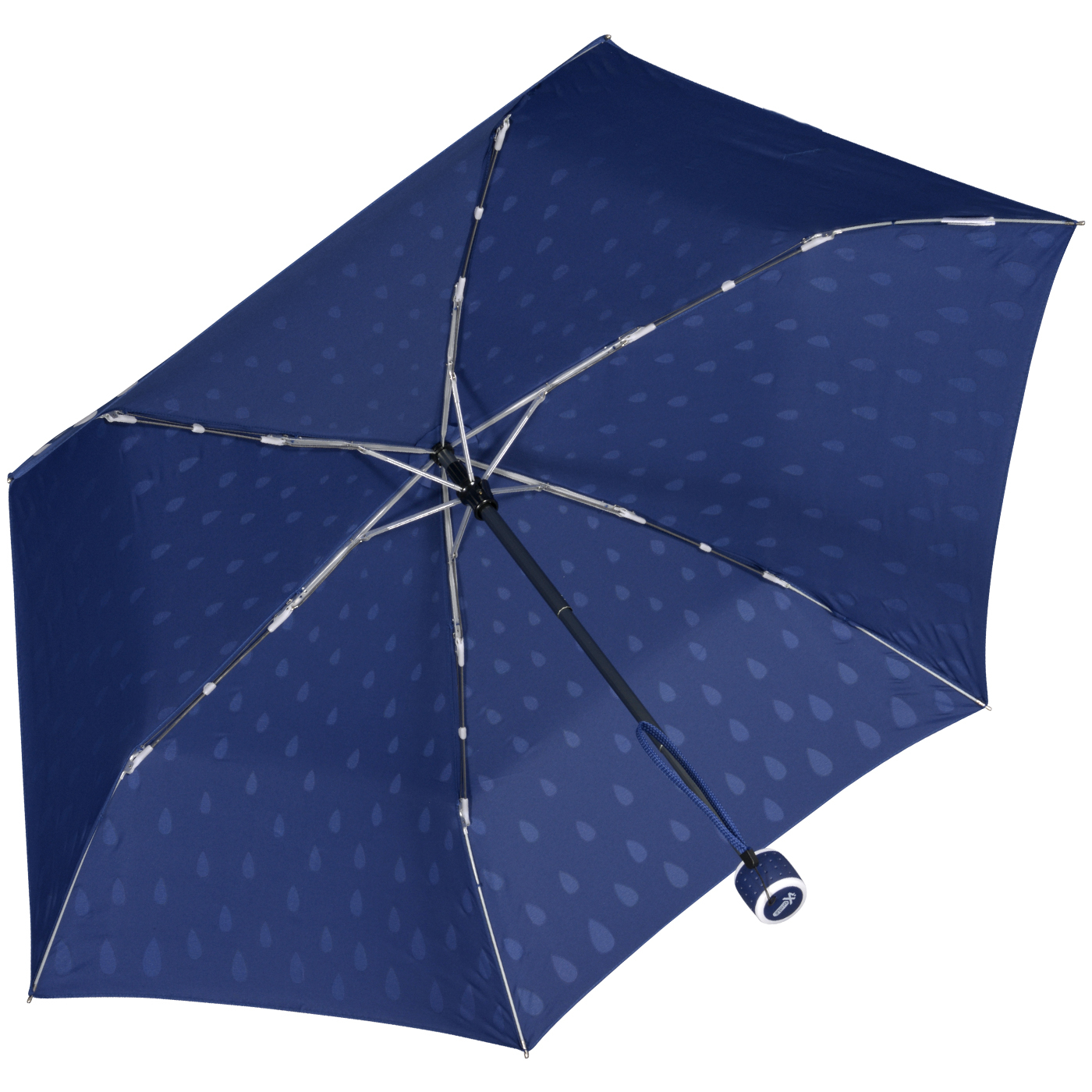 iX-brella Mini Kinderschirm mit Farbänderung bei Nässe - Raindrops - blue