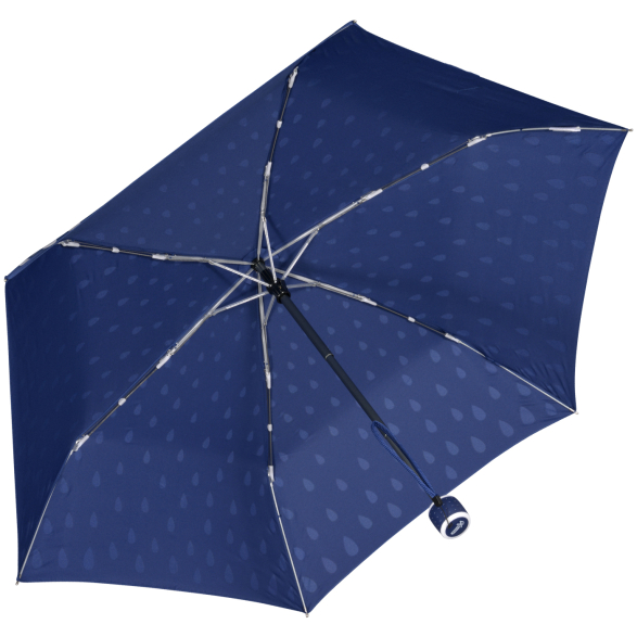 iX-brella Mini Kinderschirm mit Farbänderung bei Nässe - Raindrops - blue