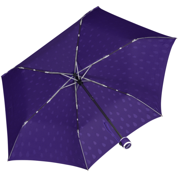 iX-brella Mini Kinderschirm mit Farbänderung bei Nässe - Raindrops - purple