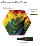 Taschenschirm Ultramini  | leicht und super kompakt  | 6...
