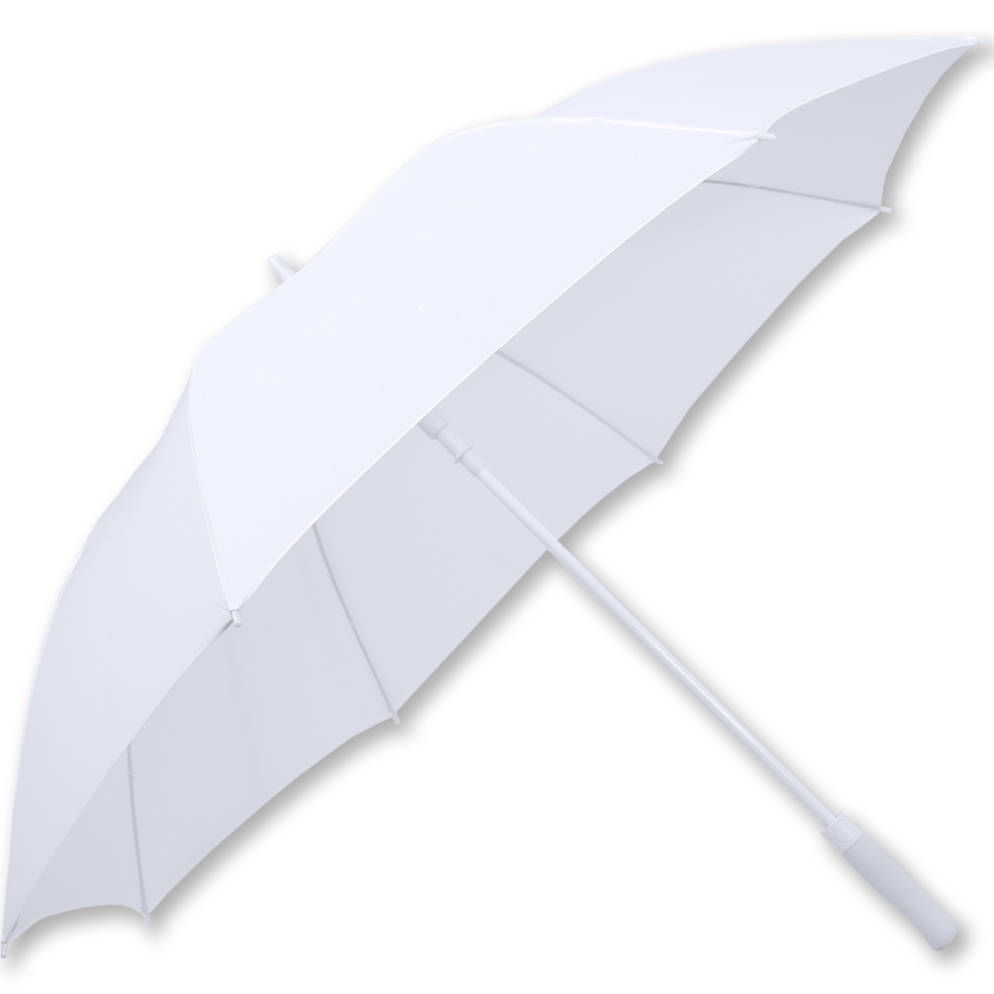 iX-brella weißer XXL Hochzeitsschirm Automatik - All In White - Eukalyptus personalisiert mit Namen