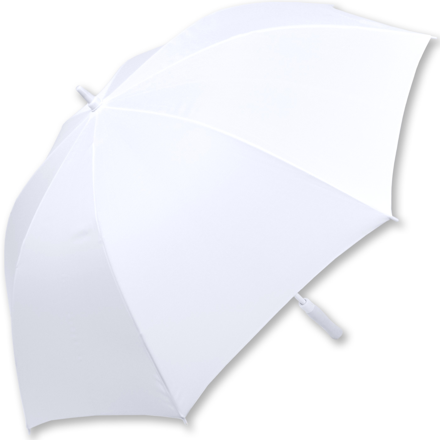 iX-brella weißer XXL Hochzeitsschirm Automatik - All In White - Eukalyptus personalisiert mit Namen