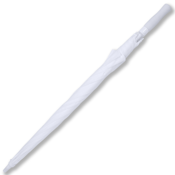 iX-brella weißer XXL Hochzeitsschirm Automatik - All In White - Eukalyptus personalisiert mit Namen