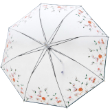 Doppler edler transparenter Regenschirm mit Automatik - Floral Dreams