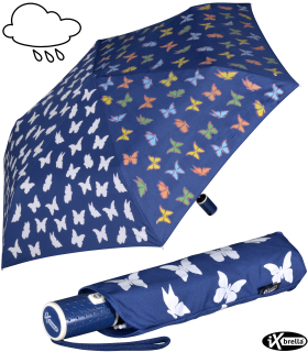 iX-brella Automatik Kinderschirm Safety Reflex extra leicht mit Farbänderung bei Nässe - Schmetterlinge