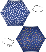 iX-brella Automatik Kinderschirm Safety Reflex extra leicht mit Farbänderung bei Nässe - Schmetterlinge