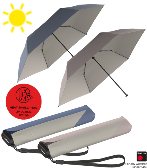 Knirps Taschenschirm US.050 Ultra Light Slim Manual mit UV- und Hitzeschutz - ivory heatshield