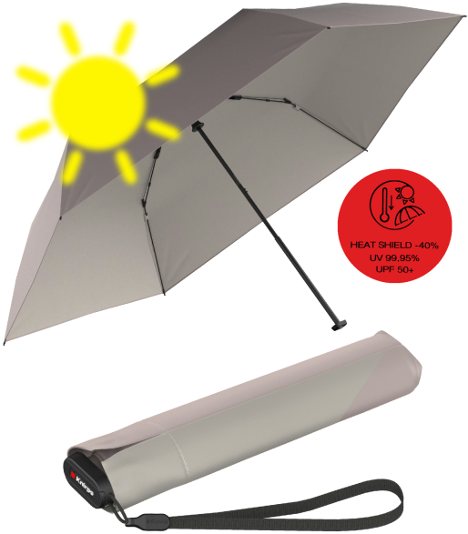 Knirps Taschenschirm US.050 Ultra Light Slim Manual mit UV- und Hitzeschutz - ivory heatshield - Pearl