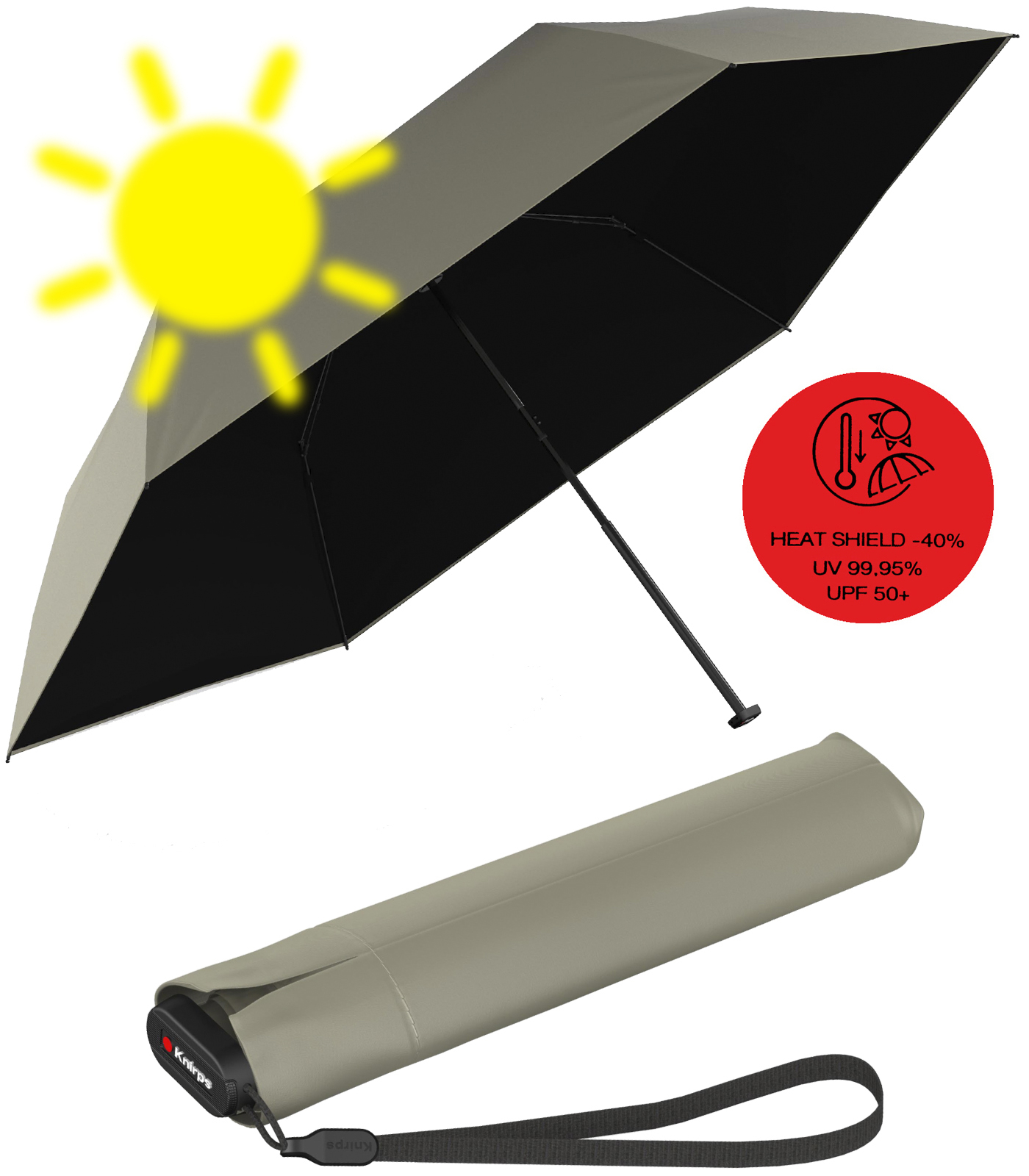 Knirps Taschenschirm US.050 Ultra Light Slim Manual mit...