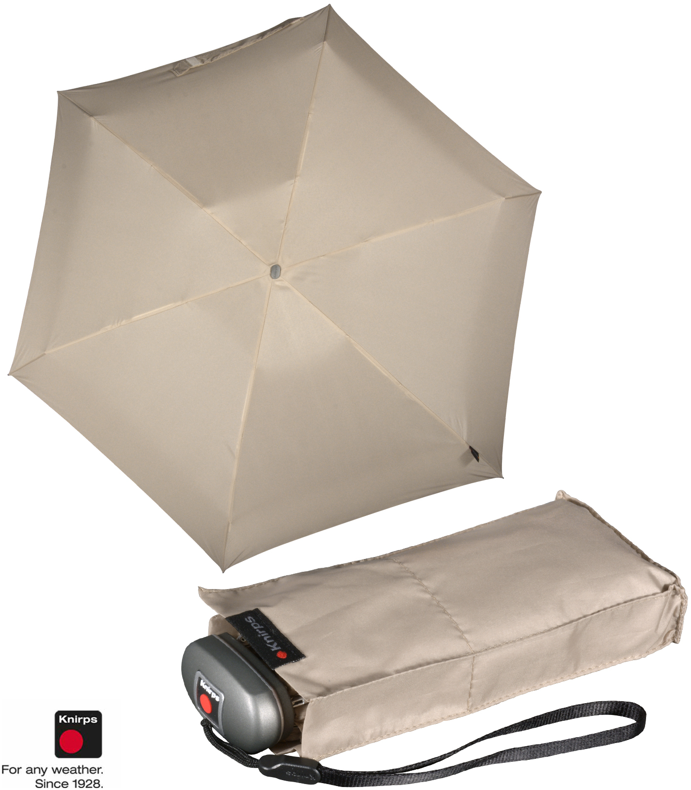 Knirps mini Taschenschirm Travel beige