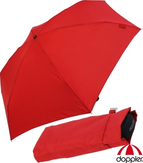 Doppler Regenschirm Damen Mini Taschenschirm Handy klein super-leicht stabil rot