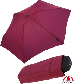 Doppler Regenschirm Damen Mini Taschenschirm Handy klein super-leicht stabil bordeaux