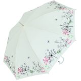 Sonnen und Regenschirm UV Schutz Lady Butterfly long cremeweiss