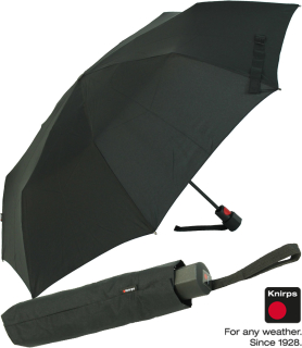 Knirps Regenschirm Fiber T1 AC Taschenschirm - sturmsicher schwarz