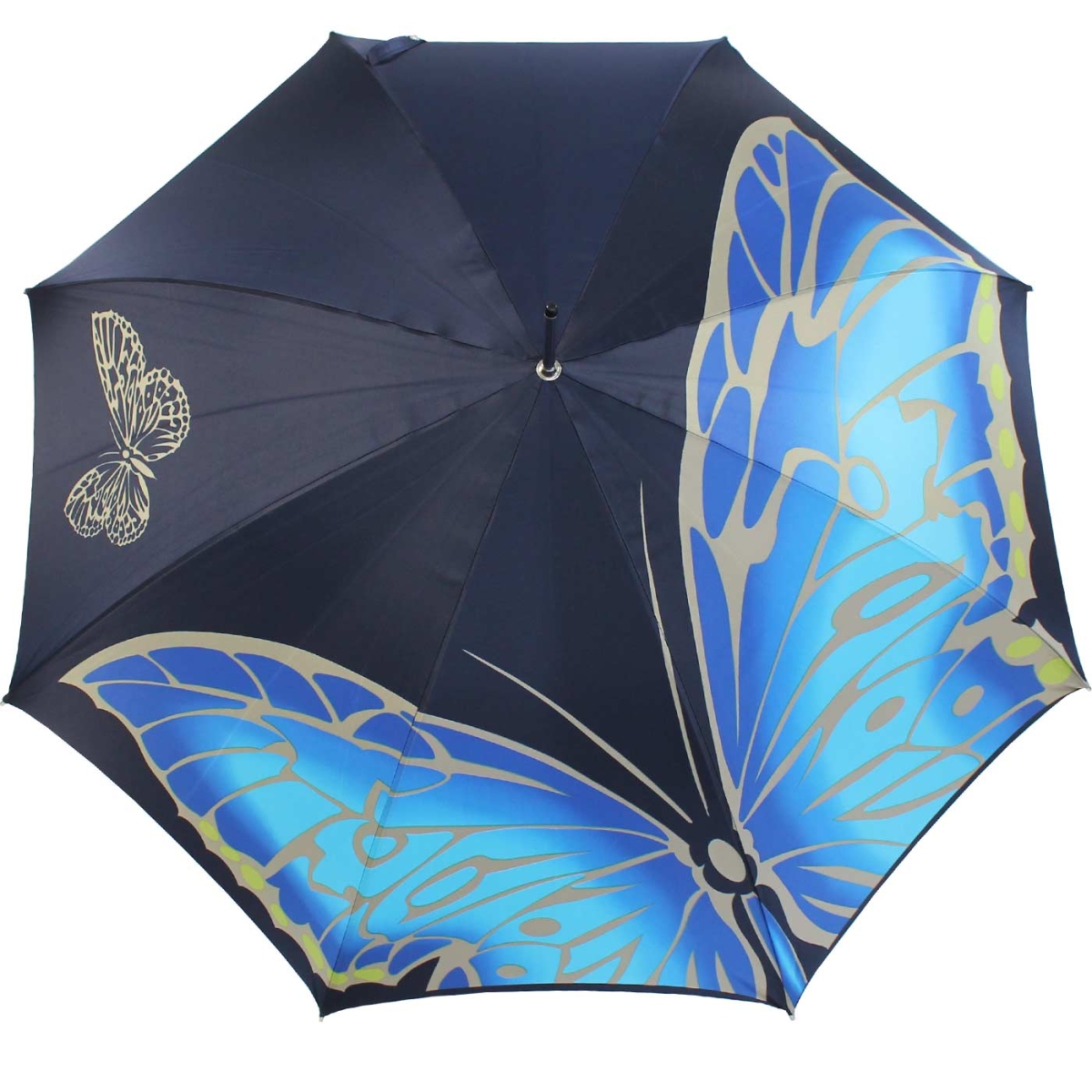 Doppler Manufaktur Regenschirm Elegance Noblesse Butterfly blau, 119,