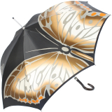 Doppler Manufaktur Regenschirm Elegance Noblesse Butterfly braun
