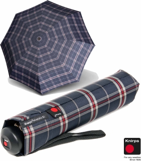Knirps Regenschirm stabil Minimatic SL Automatik Karo blau 599