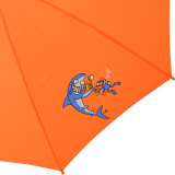Kinderschirm Automatik Regenschirm - Kukuxumusu - Fotoshooting unter Wasser orange