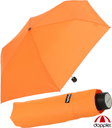 Doppler Regenschirm Mini- Taschenschirm Havanna Stick - sturmfest orange