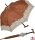 Doppler St&uuml;tzschirm mit Fritzgriff aus Holz mit Automatik stabil Ornament braun