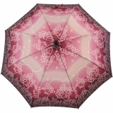 Doppler Stützschirm mit Fritzgriff aus Holz mit Automatik stabil Rosen Ornament pink