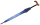 Doppler Stützschirm mit Fritzgriff aus Holz mit Automatik stabil Rosen Ornament blau