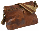 LandLeder Casualbag JANTJEL - Leder Umhängetasche Unisex - Rugged-Hide Leder natural