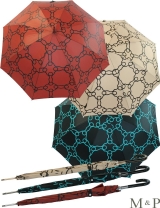 M&P Damen Regenschirm Long stabil Automatik Geometrico