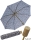 M&amp;P Taschenschirm Mini Regenschirm stabil Auf-Zu-Automatik Puma - Striche blau
