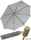 M&amp;P Taschenschirm Mini Regenschirm stabil Auf-Zu-Automatik Puma - Striche grau