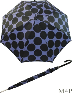 M&P Damen Regenschirm Long stabil Automatik Circulos blau
