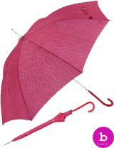 Bisetti Regenschirm Long Automatik - Knit Illusion rot -...