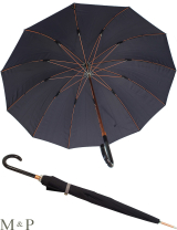 M&amp;P eleganter leichter Damen Stockschirm - Regenschirm 12 teilig manual  - Liso violett