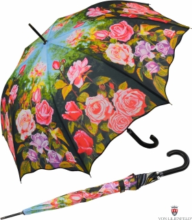 Regenschirm mit Automatik - Rosengarten UV-Protection