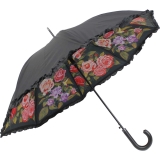 Regenschirm Rosengarten mit Rüsche Doppelbespannung...