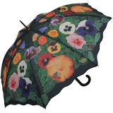 Regenschirm Automatik Schirm - Stiefmuetterchen mit  UV-Protection