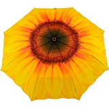 Taschenschirm Regenschirm Automatik gelb UV-Schutz Wellenkante Sonnenblume 5209T 