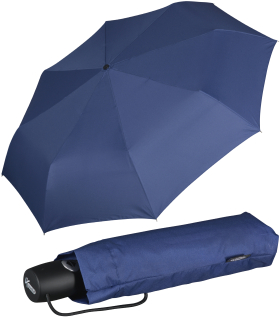 iX-brella stabiler Taschenschirm Mini Regenschirm mit Auf-Zu-Automatik - mid class blau