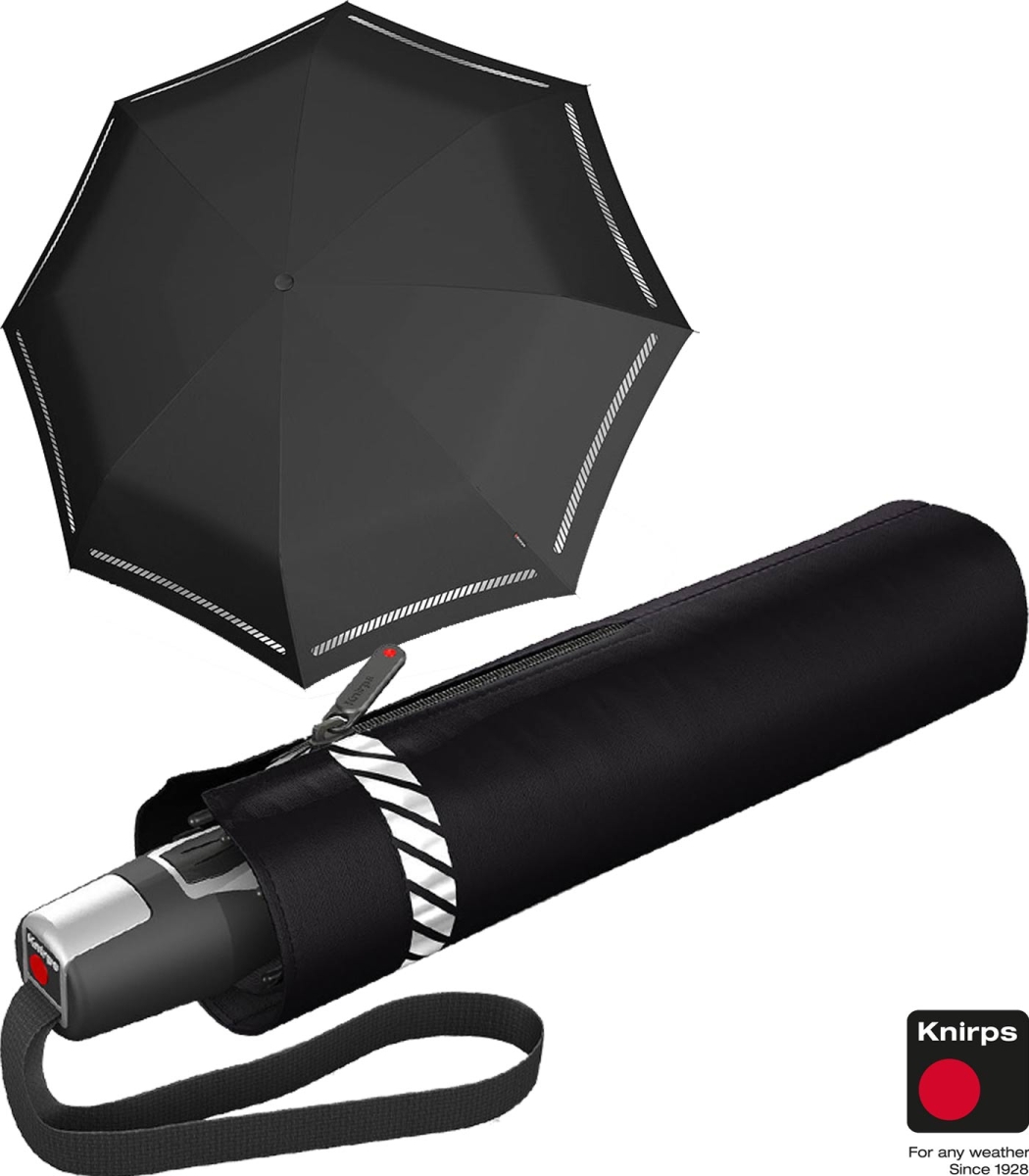 Knirps Regenschirm Fiber T2 Duomatic Sicherheitsschirm Reflect blac